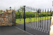 Wrought Iron gates with arched top